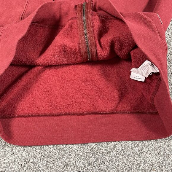 Carhartt Midweight Women's Full Zip Spellout Hooded Sweatshirt Red Y2K Size XL - Picture 6 of 13